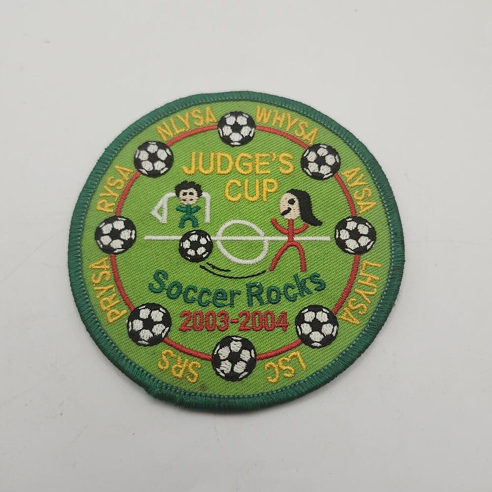 Vintage 2003-2004 Judge's Cup Soccer Rocks Embroidered Tournament Patch 4 Inch